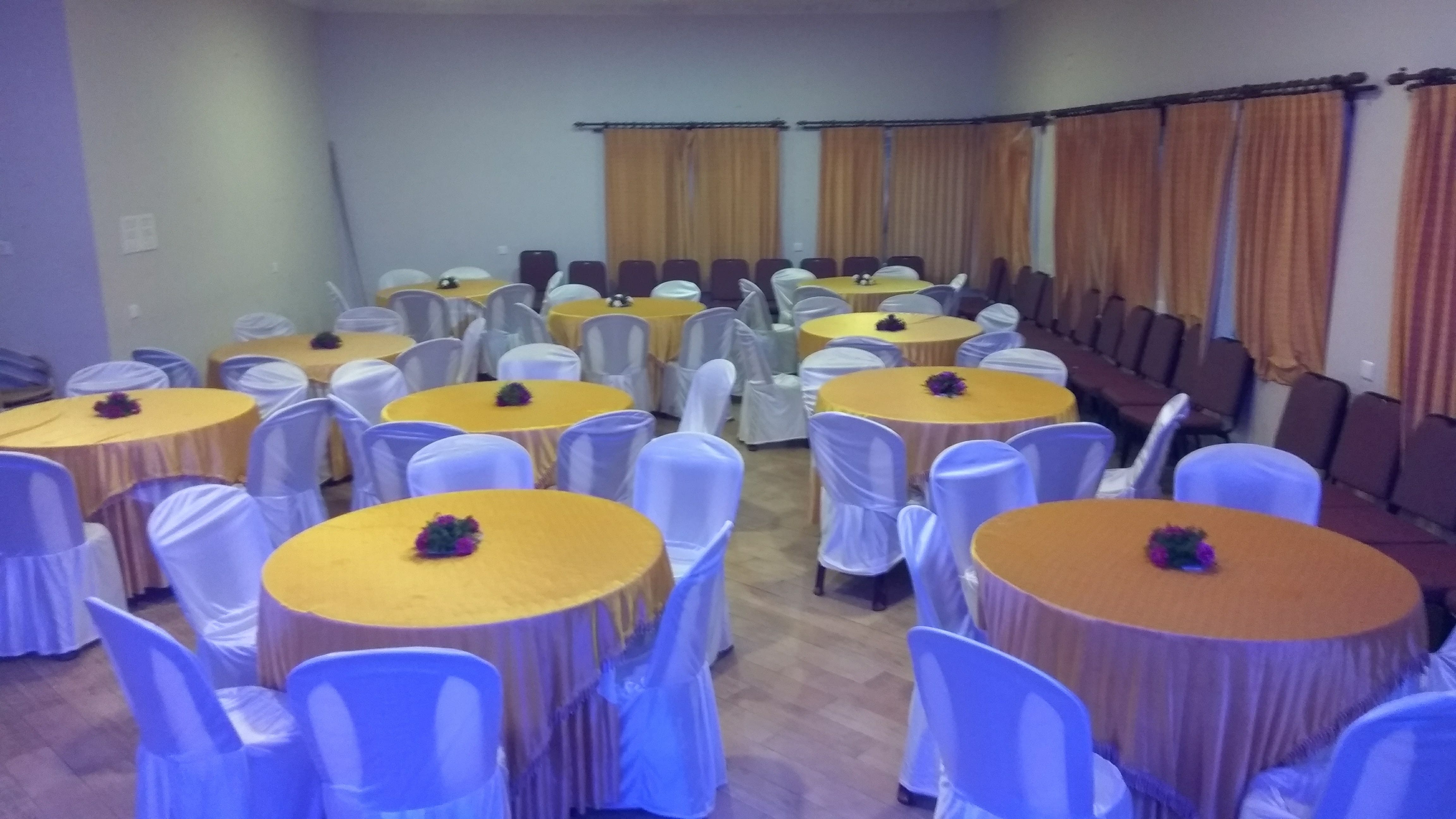 Stage decoration golden theme